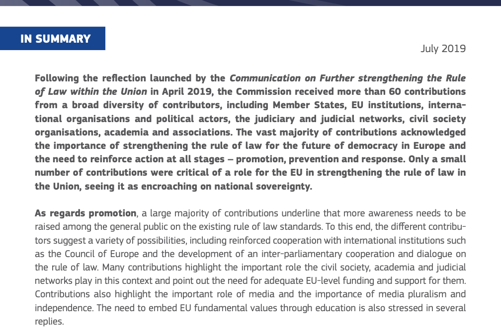IPS Contributes EU Initiative to Strengthen Rule of Law