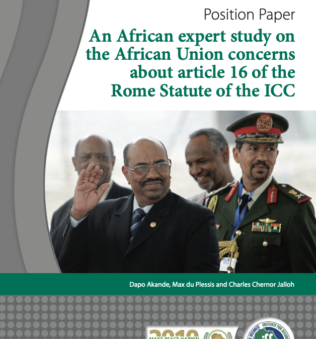 An African expert study on the African Union concerns about article 16 of the Rome Statute of the ICC