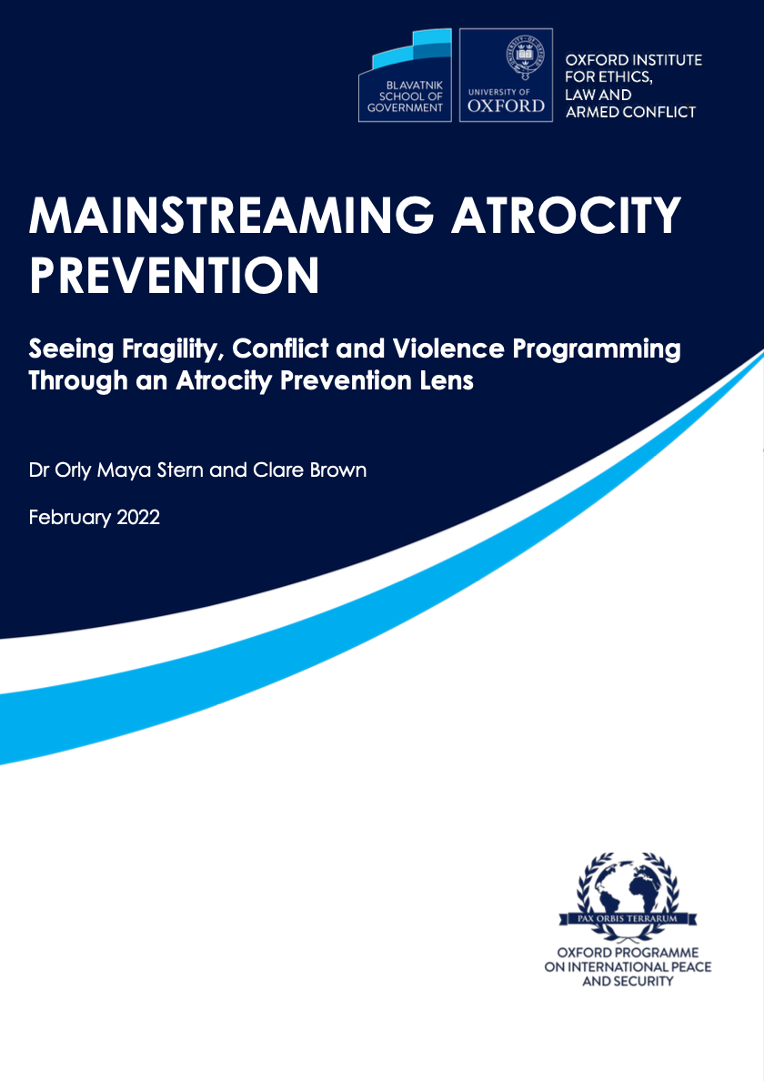 Stern and Brown, ‘Mainstreaming Atrocity Prevention: Seeing Fragility, Conflict and Violence Programming Through an Atrocity Prevention Lens’