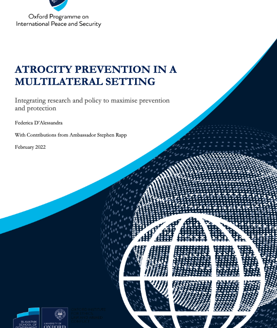 Atrocity Prevention in a Multilateral Setting