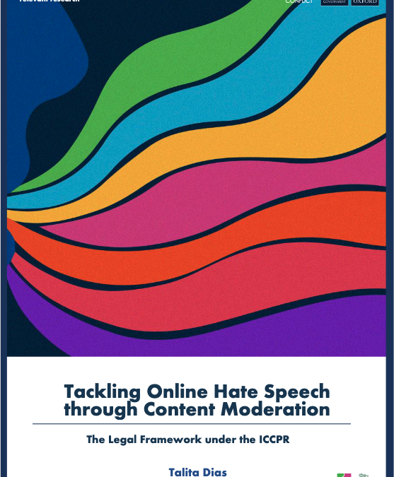 Tackling Online Hate Speech through Content Moderation: The Legal Framework under the International Covenant on Civil and Political Rights