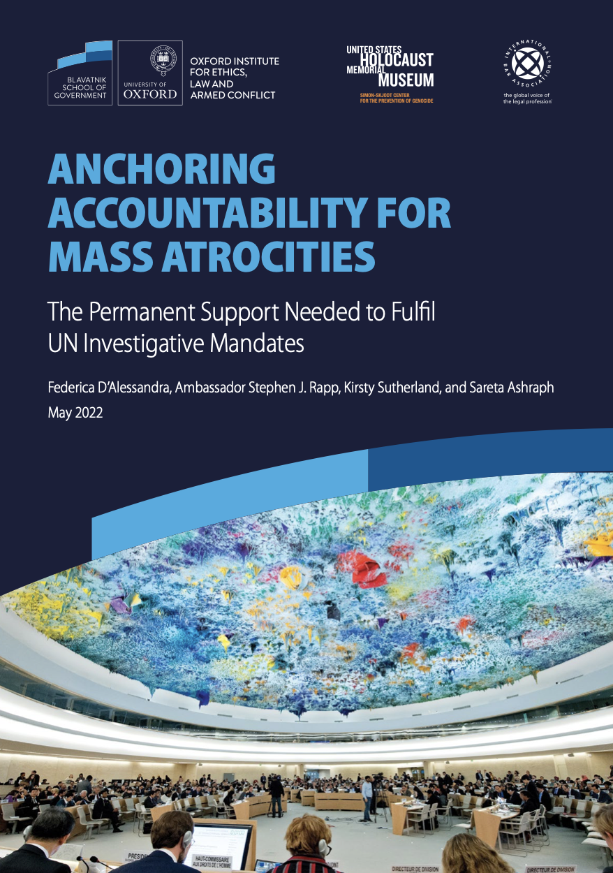 D’Alessandra, Rapp, Sutherland and Ashraph, ‘Anchoring Accountability for Mass Atrocities’
