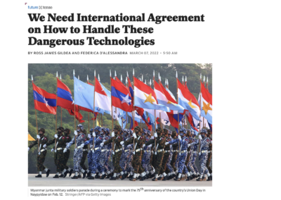 New Article: International Agreements on the Regulation of Surveillance Technology