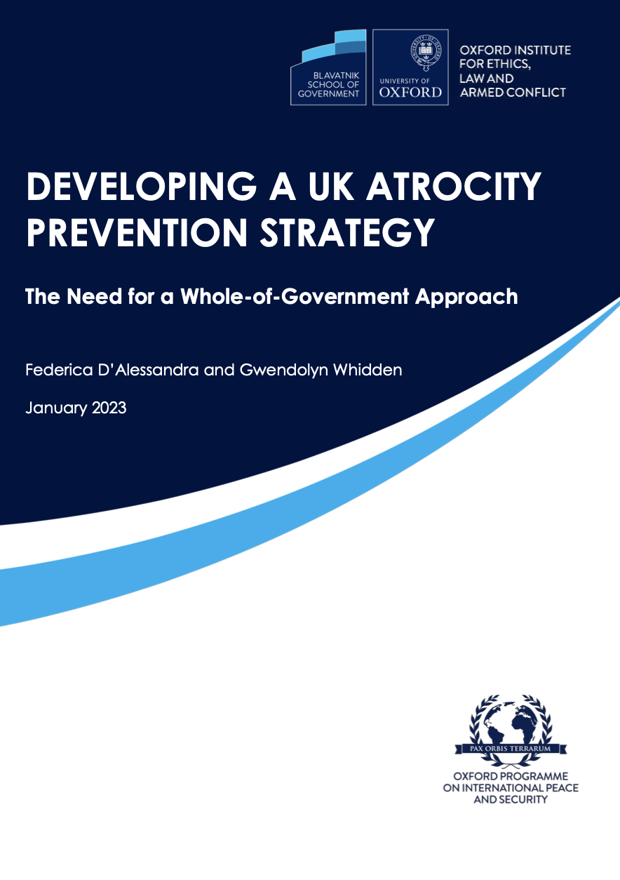 Federica D’Alessandra and Gwendolyn Whidden, ‘Developing a UK Atrocity Prevention Strategy’