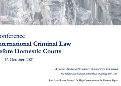 IPS Participates in Conference on International Criminal Law Before Domestic Courts