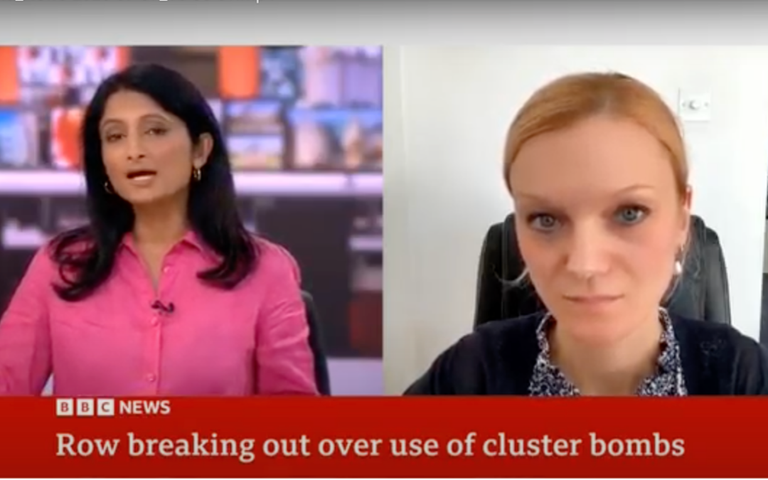 Janina Dill Speaks on Use of Cluster Munitions in Ukraine on BBC